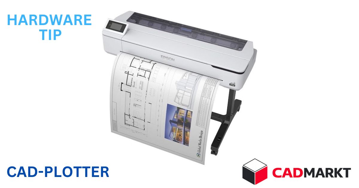 Der Epson C11CF12301A0 SureColor SC-T5100 / CAD-Plotter hellgrau, Ansicht schräg von oben