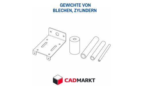 Excel-Tabelle zur Berechnung der Gewichte von Blechen, Rohren und Zylindern