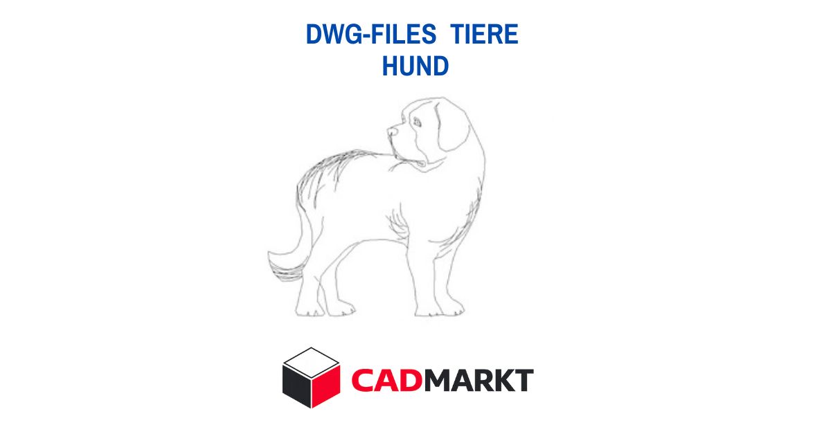 Ein Hund gezeichnet mit AutoCAD im Format dwg 