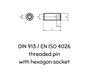 DIN 913 ISO 4026  THREADED PINS