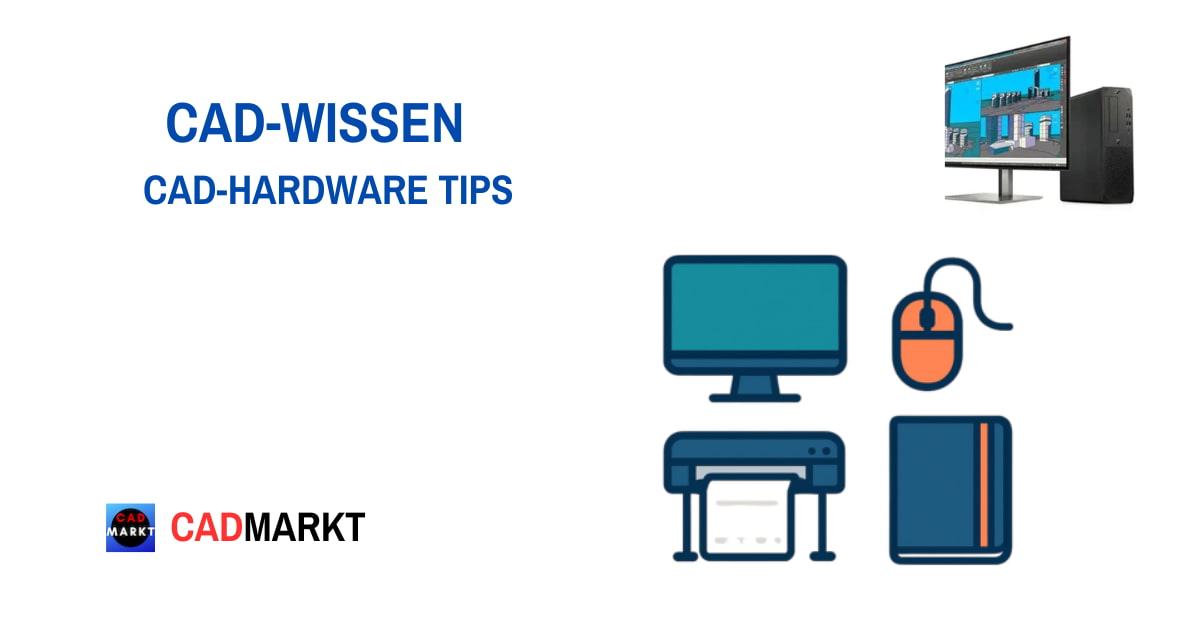 weisser Hintergrund, Pictogramme CAD-Hardwaretips - Monitor - Maus - Plotter - Notebook