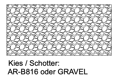 Kies / Schotter: AR-B816 oder GRAVEL  Beschreibung: Gröbere Kieselsteine und Konturen.