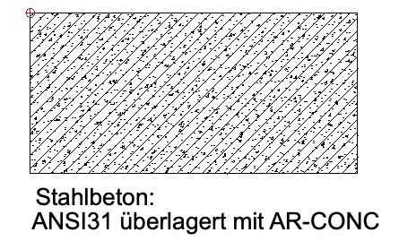 Stahlbeton: ANSI31 überlagert mit AR-CONC