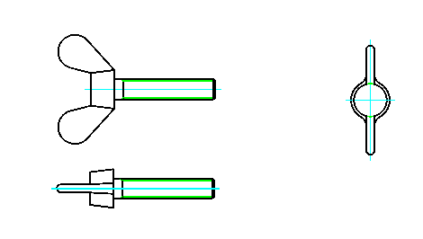 DIN 316 - Flügelschrauben - DWG Download (AutoCAD Block)