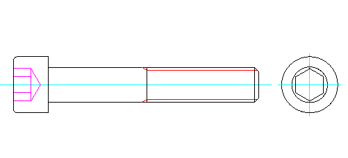 DWG Download (AutoCAD Block) - DIN 912 ISO 4762  CYLINDER HEAD SCREWS