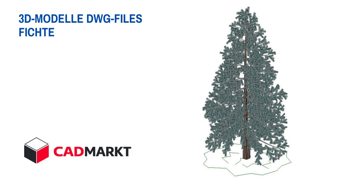 Fichte 3D-Modelle als DWG-FILES Bäume / CADMARKT