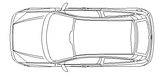 Downloads PKWs - Ford in der Draufsicht, Technische Zeichnung im Format DWG 