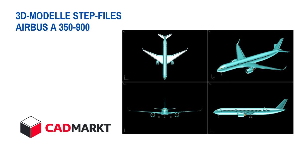 Airbus A 350 als 3D-Modell - STEP - 3DM
