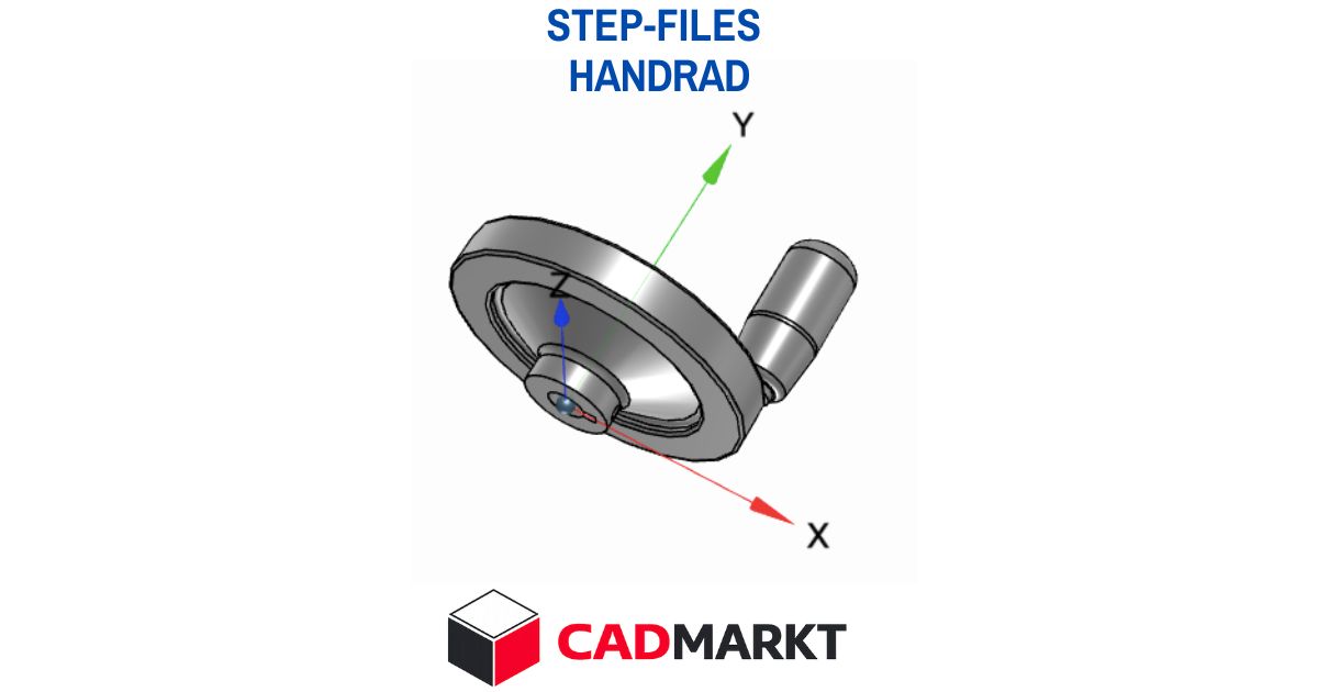 Handrad D=200mm - 3D-Modell - Format STEP FILES