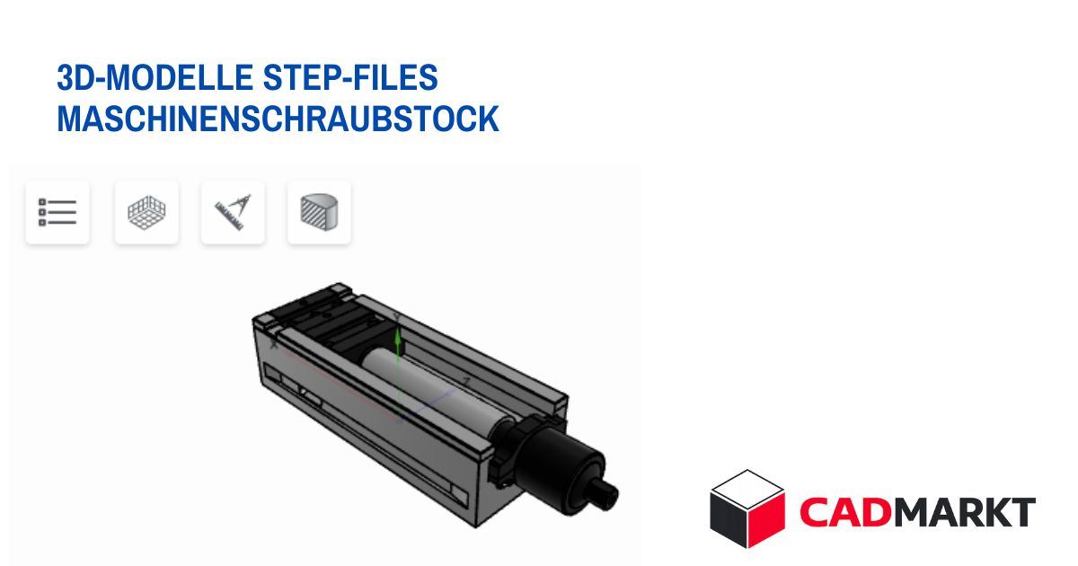 Maschinenschraubstock 3D-Modell als STEP-FILE / CADMARKT  + verschiedene Formate