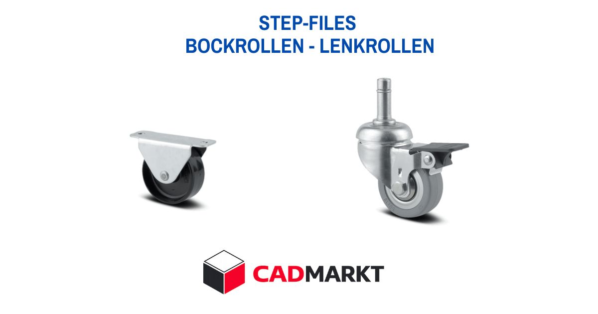 Lenkrollen und Bockrollen 3D-Modell als STEP-FILE / CADMARKT
